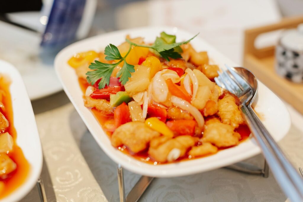 Shrimp stir fry with peppers