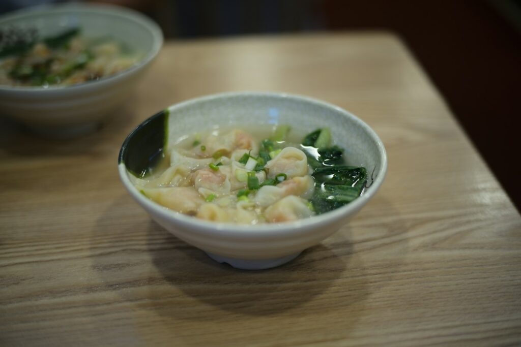 Bowl of wonton soup